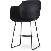 Nolon Barstoel Nino-Puk | kunststof zwart 56x98.5x55 cm barkrukken | NADUVI