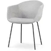 Nolon Eetkamerstoel Nora-Otis | chenille grijs 58x83x56 cm eetkamerstoelen | NADUVI