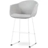 Nolon Barstoel Nino-Otis | chenille grijs 59.5x109.5x56 cm barkrukken | NADUVI