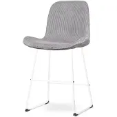 Nolon Barstoel Nino-Fé ribstof | ribfluweel grijs 52.5x100x54 cm barkrukken | NADUVI