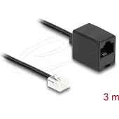 DeLOCK RJ11 (m) - RJ45 (v) DSL modem/router kabel | zwart | 3 meter