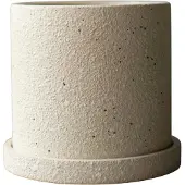DBKD Grow pot Ø13 cm met schotel Creme structure