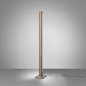 Quitani LED-vloerlamp Elis, dimbaar, hout donker, Woon-/ Eetkamer, Hout, Modern, LED vloerlamp