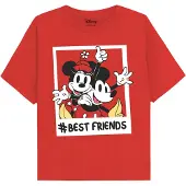 Disney Meisjes Bestfriends Mickey & Minnie Mouse T-Shirt (Rood)