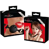 Bad Kitty - siliconen ballgag medium - zwart