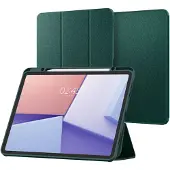 Spigen Urban Fit Hoesje Geschikt voor Apple iPad Air 11 (2024) - Back Cover met Apple Pencil Houder - Groen