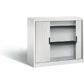 C+P Omnispace rolluikkast, 2 OH, afsluitbaar, B 1200 x D 420 x H 1030 mm, staal/kunststof, lichtgrijs