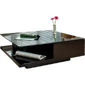 SalesFever salontafel met glazen blad - hoogglans gelakt