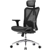 Sihoo Bureaustoel / draaistoel M57-M111 stof / netstof zwart