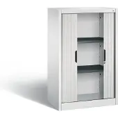 C+P Omnispace rolluikkast, 3 OH, afsluitbaar, B 800 x D 420 x H 1230 mm, staal/kunststof, lichtgrijs