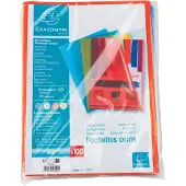 Exacompta 58509E 10x Sachet100 poch.Coin A4 PP grainé 12