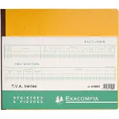 Exacompta Boekhoudingsregister BTW verkoop -31 lijnen - genummerd - met identificatieblad - Franstalig- ingebonden - 80 blad - - 14580X