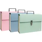 Exacompta 4x Sorteerkoffer met handgreep gerecycled AutentiK 18 vakken - Geassorteerd - 56339E