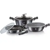 Berlinger Haus Pot en pannenset BH-7052, Pan + steelpan, Grijs