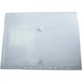 Exacompta 10x Pak van 5 geperforeerde envelop showtassen PP 20/100ste - met klittenband sluiting - A4 - Kleurloos - 57381E
