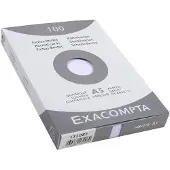Exacompta 10x etui 100 steekkaarten bristol geruit 5x5 niet geperforeerd 148x210mm - Wit - 13208E
