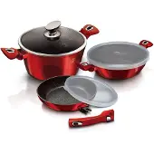 Berlinger Haus POTTEN- EN BAKSET BH-7050, Pan + steelpan, Bruin
