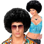 Widmann pruik Afro unisex zwart