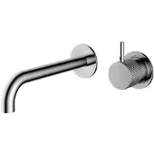Hotbath Cobber X CX105EXT18 afbouwdeel inbouw wastafelkraan met 18cm uitloop geborsteld zwart PVD
