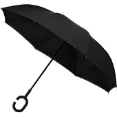 Impliva MiniMAX - Opvouwbare Inside Out Paraplu - Ø 107 cm - Zwart