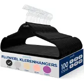 SereneLife Kleerhangers –Fluwelen Hangers-Antislip Zware Duurzame Kledinghangers Set-100 Stuks-Duurzaam met 360° Draaihaak-Lichtgewicht