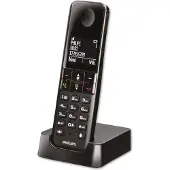 Philips D4701B Huistelefoon – Vaste Telefoon - DECT Telefoon – Draadloze Telefoon voor Vaste Lijn met 1,8 Inch Display – 50 Geheugenplaatsen – 16 uur Spreektijd – 250 uur Standby – Zwart