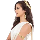 Smiffys Gold Leaf Jewellery Kit Volwassenen Vrouwen Goud Griekse en Romeinse Oudheid Maat One size