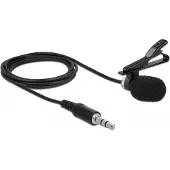 DeLOCK Tie Lavalier Microphone Omnidirectional with Clip 3.5 mm stereo jack male 3 pin + Adapter Cable for Smartphone and Tablet