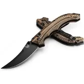 Benchmade Mini Bedlam Cobalt Black Cerakote vouwmes, Camo G10
