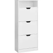 Mazazu - Schoenenkast - 3 kleppen - Wit - 60x24x139