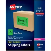 Avery 5952 Groen Zelfklevend printerlabel
