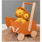Trixie Houten Loopwagen - Mr. Fox - Babywalker - Kinder speelgoed - Loopkar vanaf 1,5 jaar - Voor Jongens en Meisjes - FSC