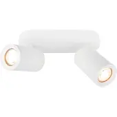 LEDVION - LED Plafondspot - Wit 2-lichts - Rechthoek - GU10 - IP20