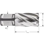 Rotec HSS Kernboor SILVER-LINE, weldon 19, ø12x30 - 536.1200W - 536.1200W