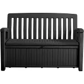 Keter - Tuin bank met opbergvak Patio Garden Bench Antraciet