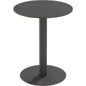 Meet by Paperflow buitentafel Cross, rond, schijfvoet, Ø 600 x H 750 mm, zwart/matzwart