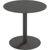 Meet by Paperflow buitentafel Cross, rond, schijfvoet, Ø 800 x H 750 mm, zwart/matzwart