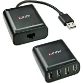 Lindy USB-uitbreider - - Cat.5 - USB 2.0 - 60 m - Verbindt tot 4 apparaten