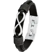 s.Oliver Leren armband Basiscollectie - Infinity/eeuwige band, 2026136