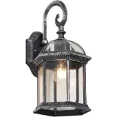 QAZQA Klassieke buiten wandlamp antiek zilver IP44 - Glasgow