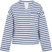 SANIKA Shirt 'Fashion Look' blauw / wit