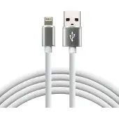EverActive USB-kabel 1m - Wit, silicone, ondersteuning voor snelladen, 2,4A - CBS-1MW