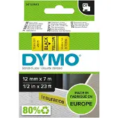 Dymo 45018 (S0720580) Tape Zwart op geel (12 mm)