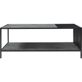 En.casa Salontafel 'Pärghos', woonkamertafel, 120 x 60 x 45 cm, zwart/betonlook