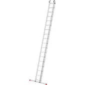 Hailo aluminium uitschuifbare ladder S80 ProfiStep Duo, 2 x 18 sporten