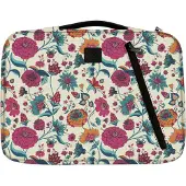 Exacompta laptophoes Sleeve 13-14 inch Paisley, gewatteerd, hoekbescherming, oprolbaar handvat, voorvak, gerecycled