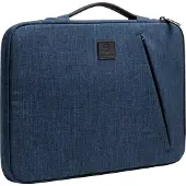 Exacompta Laptophoes Business, voor laptops 15-16'', gewatteerd, handvat & ritsvak, B 410 x D 25 x H 310 mm, post-consumer polyester, blauw