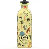 24Bottles Drinkfles 'Urban Bottle 500 ml' mosterd / groen / rood / zwart