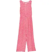 s.Oliver roze jumpsuit Meisjes Viscose Ronde hals All over print - maat 146