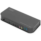Digitus DS-12850 KVM-switch 2 + 2 poorten DisplayPort, HDMI Afstandsbediening, Toetsenbord 3840 x 2160 Pixel